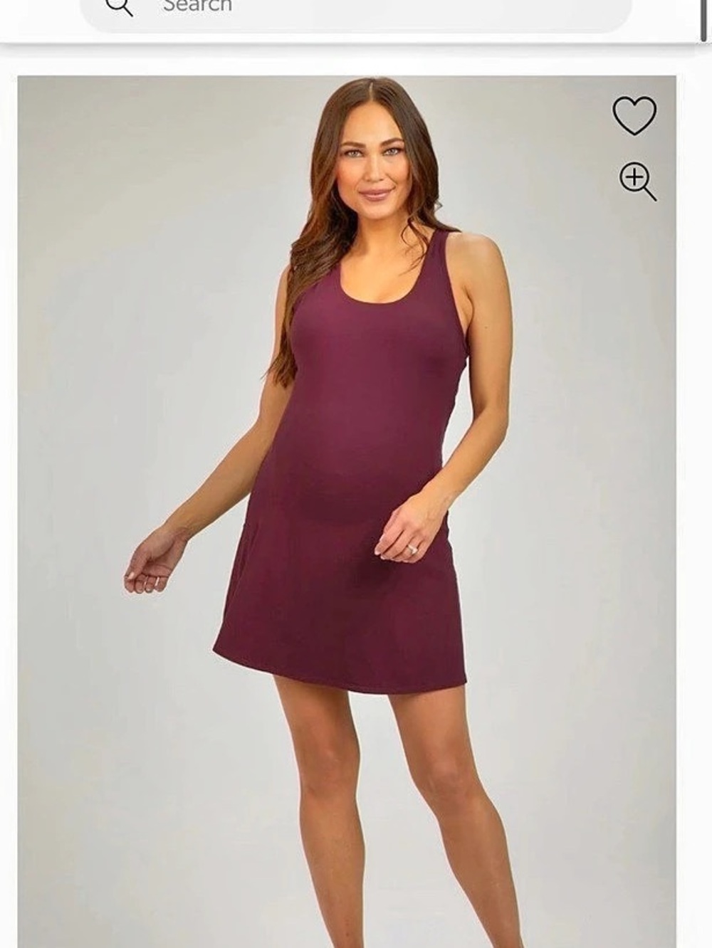PinkBlush Plum Tennis Racerback Maternity Romper Mini Tennis Dress Size Large